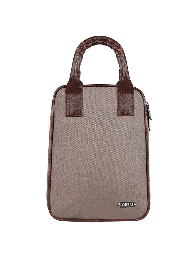 Lorem LOREM Mink Grey PVC Coated Matty Insulated Tiffin Bag/Lunch Bag for Men & Women Office, College & School Waterproof Lunch Bag- TB06 - Image 1
