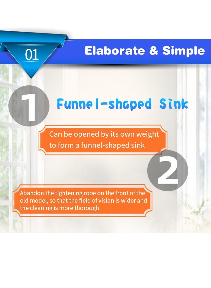 JINSHENG Air Conditioner Cleaning Cover, Funnel Shape Steel Wire for Easy Use, Waterproof, Large for up to 3.2 Meter Circumference, with 2.8 Meter Transparent Drainage Tube and Storage Bag  - Image 3