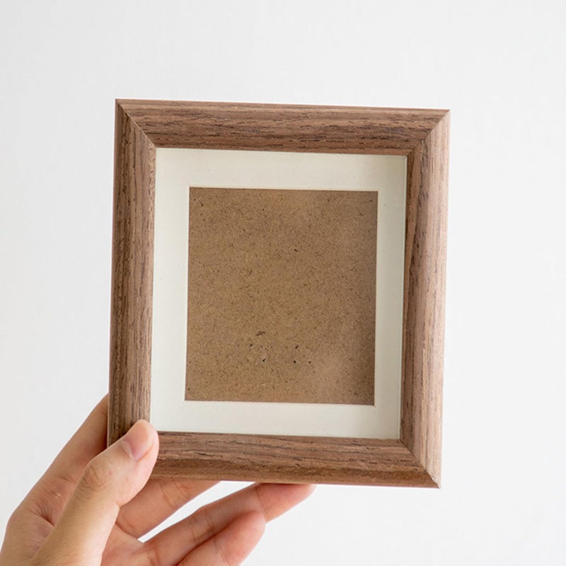 Gircss 4x4 Shadow Box Picture Frame, Picture Frames Made of Solid Wood to Hang Memory Box Sports Memorabilia, Pins, Awards, Medals, Wedding, Tickets and Photos(Walnut) - Image 1