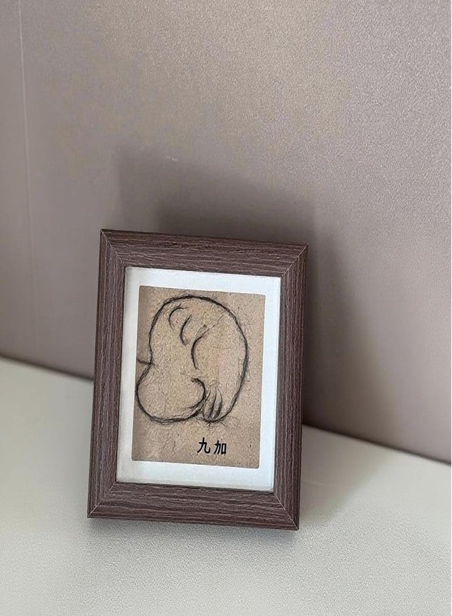 Gircss 4x4 Shadow Box Picture Frame, Picture Frames Made of Solid Wood to Hang Memory Box Sports Memorabilia, Pins, Awards, Medals, Wedding, Tickets and Photos(Walnut) - Image 4