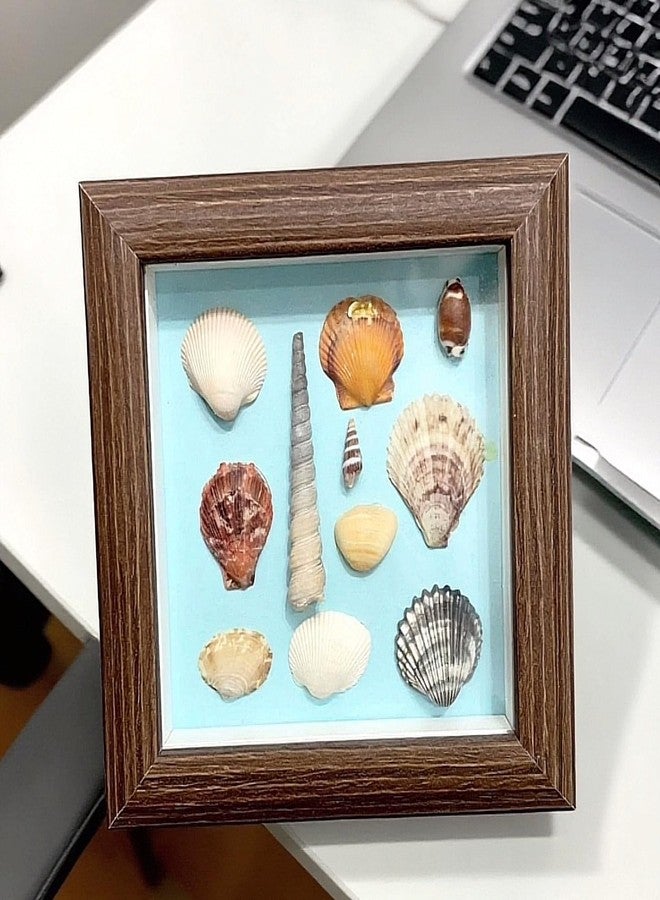 Gircss 4x4 Shadow Box Picture Frame, Picture Frames Made of Solid Wood to Hang Memory Box Sports Memorabilia, Pins, Awards, Medals, Wedding, Tickets and Photos(Walnut) - Image 3