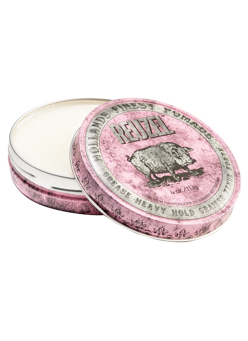 Reuzel REUZEL Pink Pomade Grease, Heavy Hold, 4 oz. 