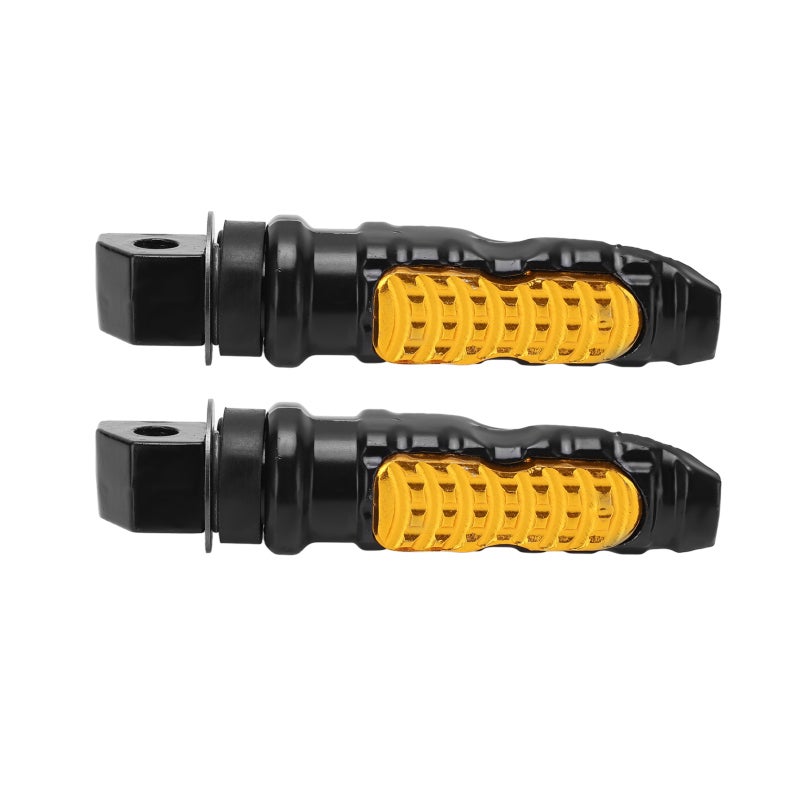 RAYANA Motorcycle Rear Footrests Premium Aluminum Alloy Golden - Anodizing Treatment Foot Pegs for Motorcycles - Image 1