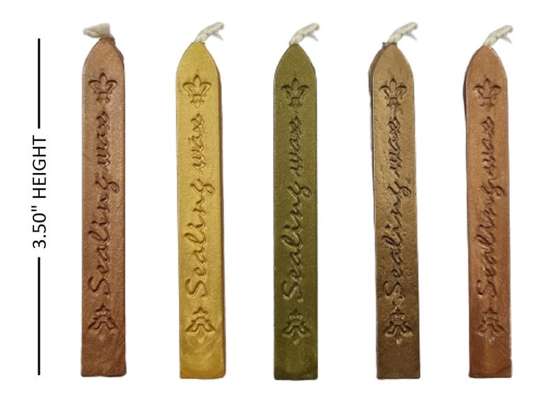 The Art Box Wax Brass Seal Stamp with Wooden Handle with 5 assorted colored wax sticks FOR YOU