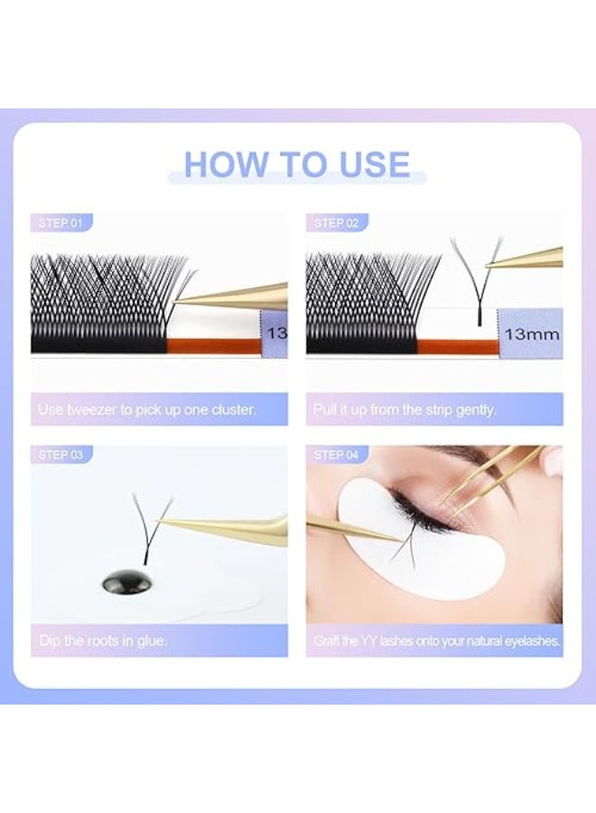 نجراكو رموش ناجاراكو 5D W Shape الاحترافية - كثافة فورية ومظهر طبيعي مذهل - سمك 0.07 وانحناء D مقاس 9 ملم - NAGARAKU 5D W Eyelash Extensions - Image 3