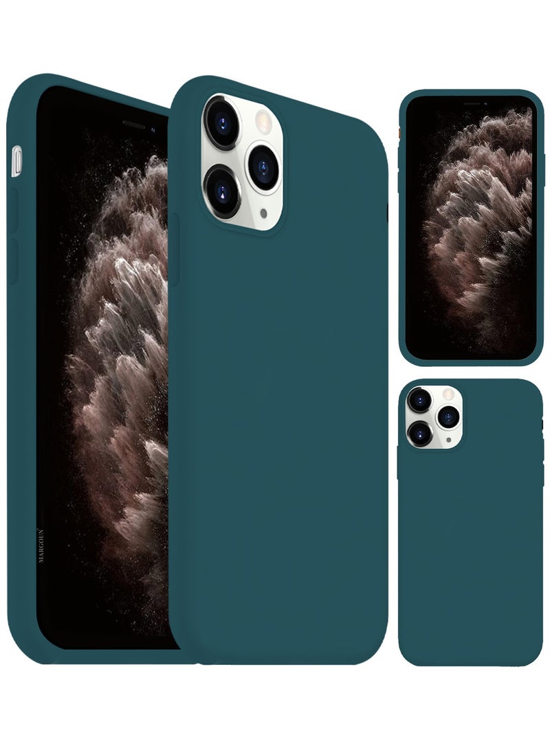 CATANES Soft Silky Silicone Case Cover for Apple iPhone 11 Pro Max - Full Body Protection - Dark Green - Image 4