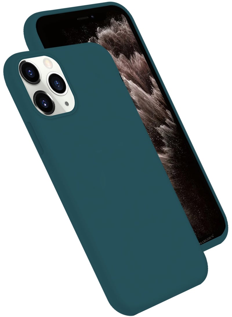 CATANES Soft Silky Silicone Case Cover for Apple iPhone 11 Pro Max - Full Body Protection - Dark Green - Image 2
