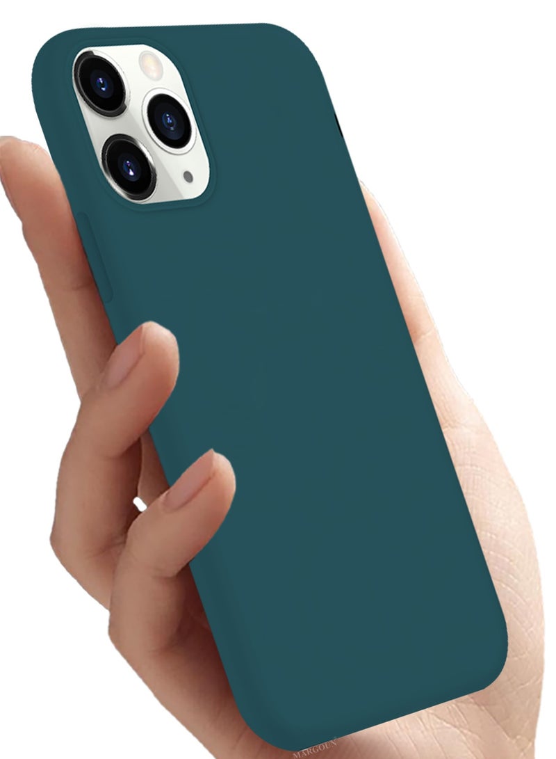 CATANES Soft Silky Silicone Case Cover for Apple iPhone 11 Pro Max - Full Body Protection - Dark Green - Image 3