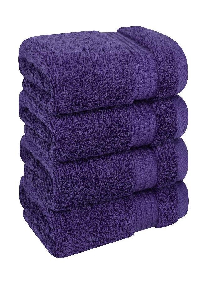 Cotton Paradise Cotton Paradise Washcloths for Bathroom, 13 x 13 Inch 100% Turkish Cotton Towels Soft Absorbent Luxury Washcloths, Small Hand Face Towels, Purple Washcloths  - Image 2