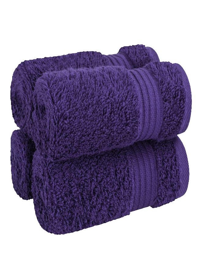 Cotton Paradise Cotton Paradise Washcloths for Bathroom, 13 x 13 Inch 100% Turkish Cotton Towels Soft Absorbent Luxury Washcloths, Small Hand Face Towels, Purple Washcloths  - Image 3