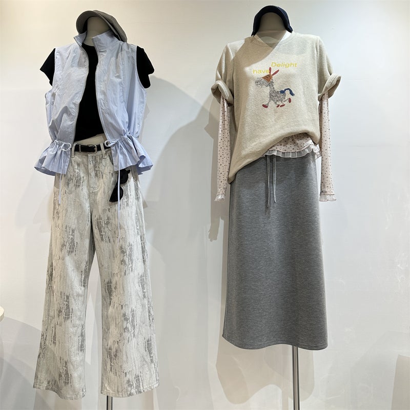 Cartoon Cute Pony Print Brushed Short-Sleeved T-Shirt for Women Early Spring Loose and Versatile Korean Style Casual Round Neck Top 26 - Image 4