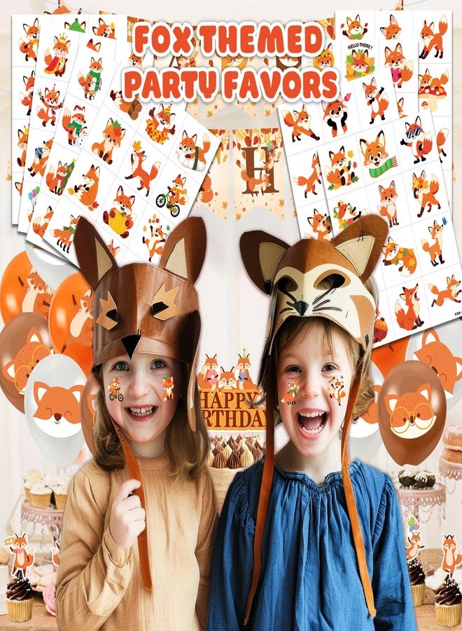 91TATTOOS 96 PCS Funny Fox Pre-Cut Temporary Tattoos for Kids - Image 2