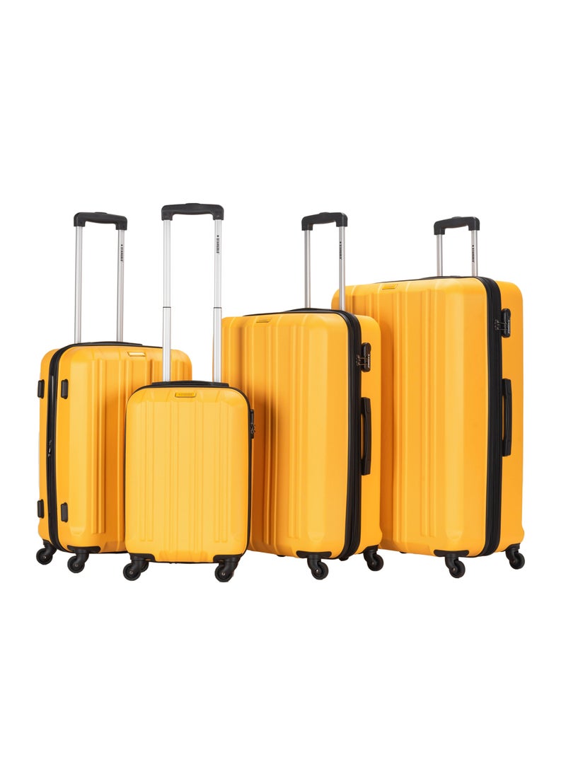 ستارجولد 4 عبوات من عربة أمتعة مقفلة ذات رقم دوار للجانب الصلب - Image 1