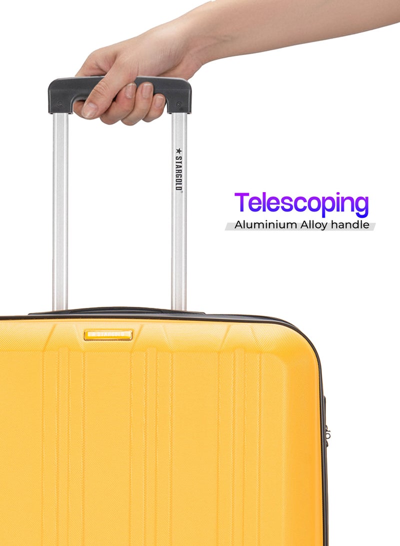 ستارجولد 4 عبوات من عربة أمتعة مقفلة ذات رقم دوار للجانب الصلب - Image 2