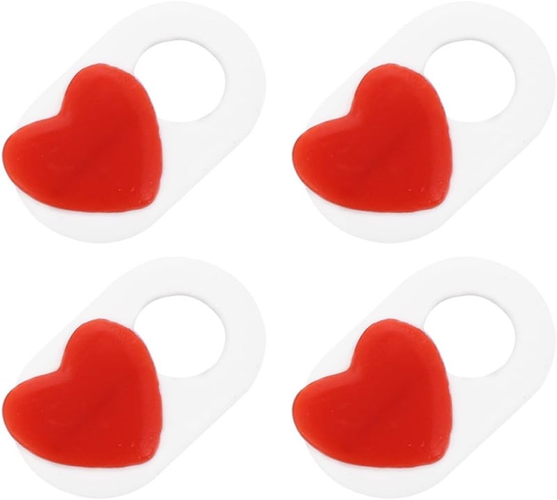 Uonlytech 4pcs Heart-Shaped Webcam Lens Cover Privacy Slider for Laptop PC Computer, Thin Privacy Protection for Webcam, Compatible Tablets and Notebooks - Image 1