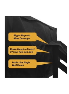 Generic Outdoor TV Cover 55in - 58in with Built in Bottom Cover and Remote Storage Weatherproof and Dust-Proof Microfiber Cloth  - Image 3