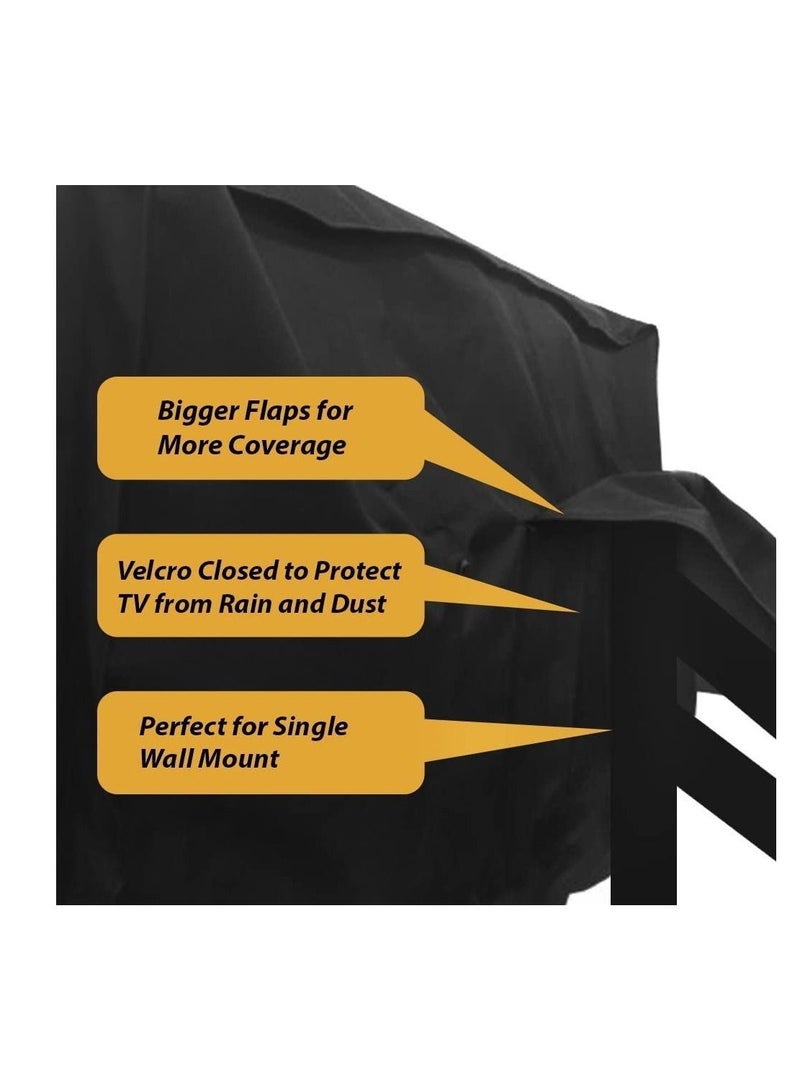Outdoor TV Cover 55in - 58in with Built in Bottom Cover and Remote Storage Weatherproof and Dust-Proof Microfiber Cloth  - Image 3