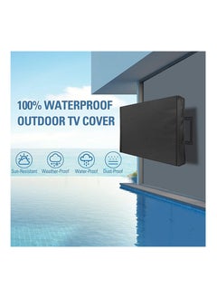 Generic Outdoor TV Cover 55in - 58in with Built in Bottom Cover and Remote Storage Weatherproof and Dust-Proof Microfiber Cloth  - Image 4