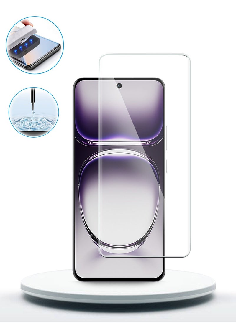 Oppo Reno12 5G 2024 Premium Curved Edges UV Full Glue Full Cover Tempered Glass Screen Protector (MSGUCN) - Clear
