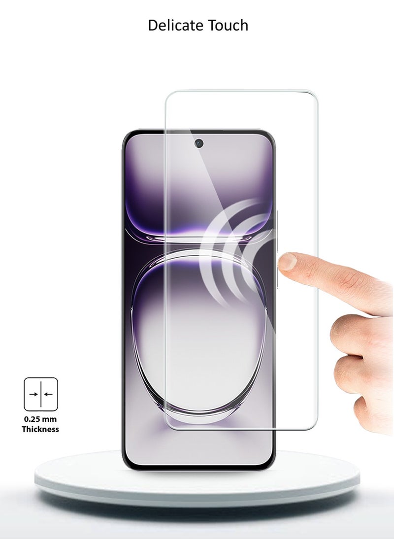 Oppo Reno12 5G 2024 Premium Curved Edges UV Full Glue Full Cover Tempered Glass Screen Protector (MSGUCN) - Clear