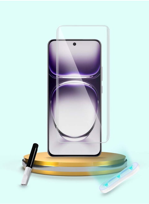 Oppo Reno12 5G 2024 Premium Curved Edges UV Full Glue Full Cover Tempered Glass Screen Protector (MSGUCN) - Clear