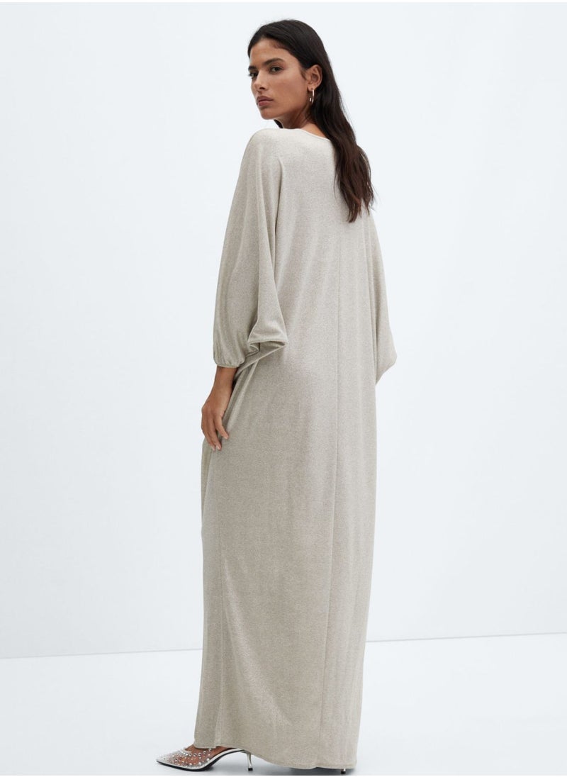 MANGO - Twist Front Satin Dress - Image 1
