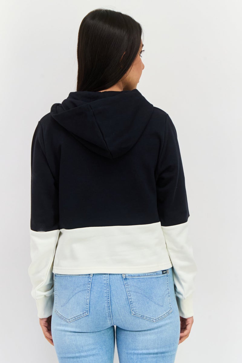 Hummel Women Sportswear Fit Long Sleeve Outdoor Hoodies, Black/White - Image 3