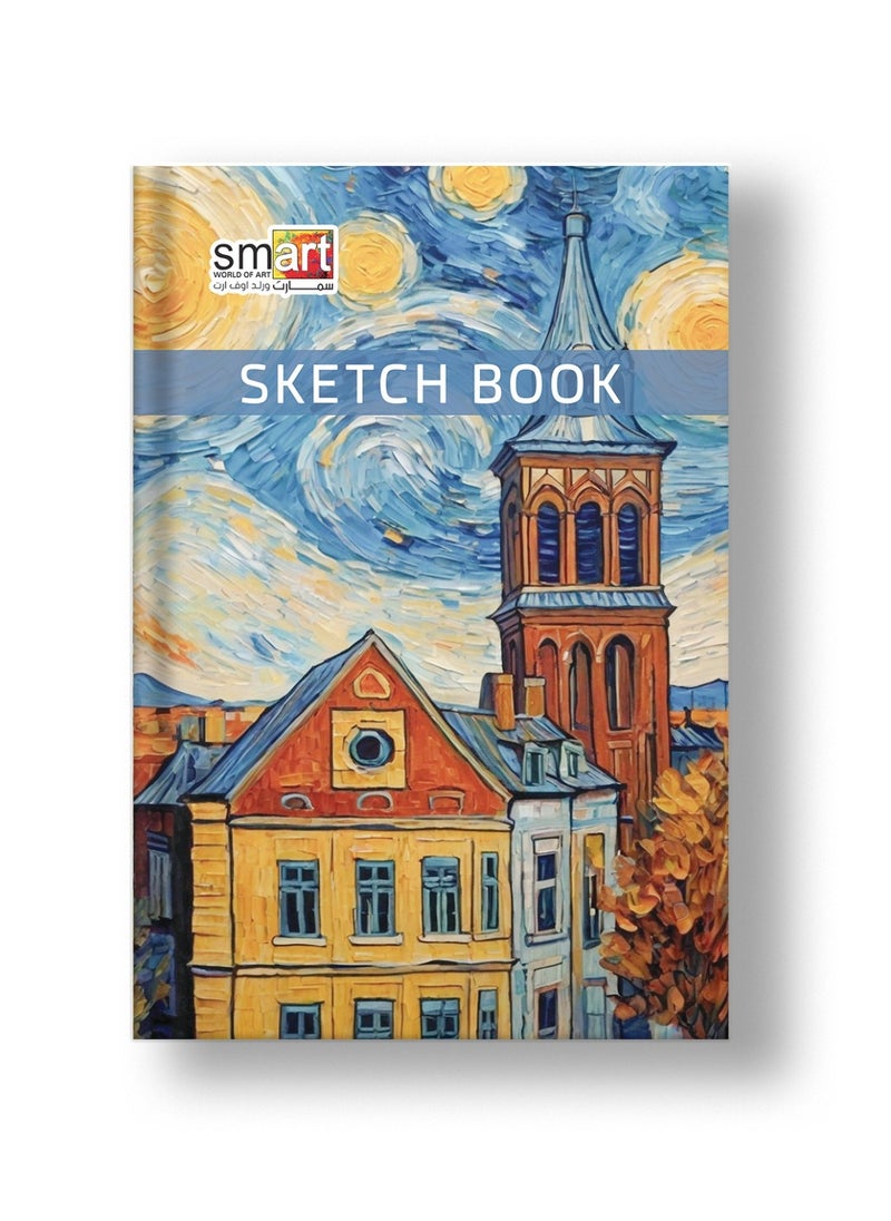 Smart Vincent Van Gogh High Quality Sketchbook 40 Light cream Sheets Size 24x16.50cm 95gm For Drawing, Art - Multi Color - By Smart  - Image 1