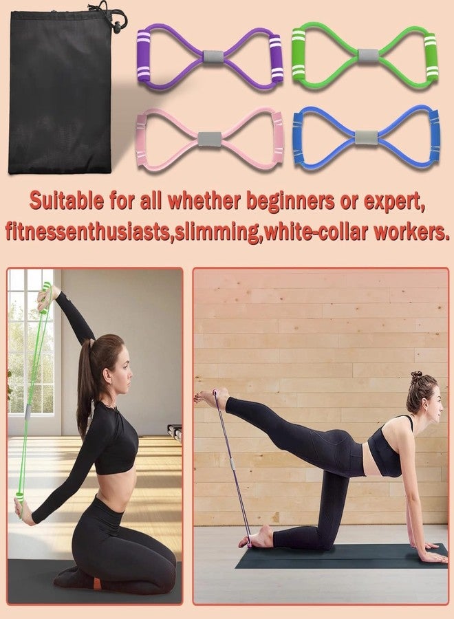 Funvalley Surperfect Figure 8 Fitness Band for Home Workouts, Arm Chest & Shoulder Exercise, Stretch Band for Strength Training, Men & Women (4pcs),Gift for Christmas - Image 2