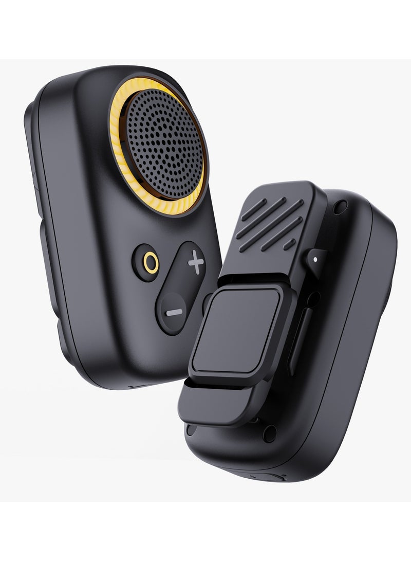 جرين ليون مكبر صوت Pulse Wear / مكبر صوت بلوتوث يمكن ارتداؤه مع ميكروفون مدمج / مساعد صوتي / مشبك مغناطيسي / مغناطيس مزدوج / مشبك زنبركي / مكبر صوت صغير الحجم / بدون استخدام اليدين / قوي ومتين - أسود - Image 1