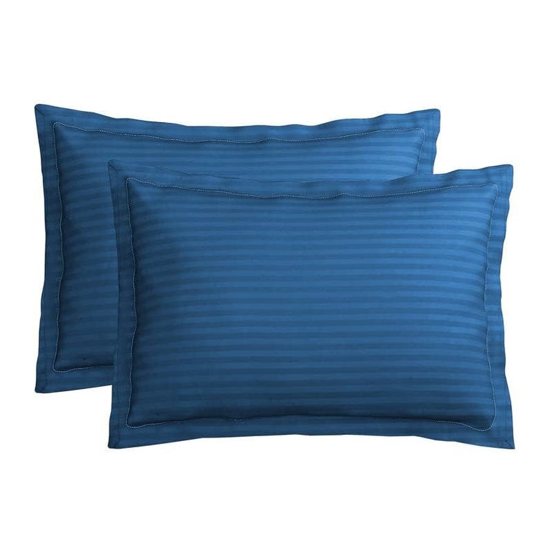 VAS COLLECTIONS® 105 TC Premium Cotton King Size Printed Design Pillow Cover - 20"x30" Inches, Set of 2 Pieces, Blue, - Image 1
