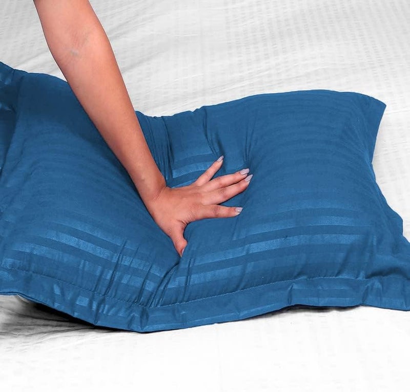 VAS COLLECTIONS® 105 TC Premium Cotton King Size Printed Design Pillow Cover - 20"x30" Inches, Set of 2 Pieces, Blue, - Image 3