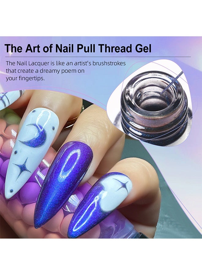 Major Dijit Gel Liner Art Polish 10ml, Chameleon Chrome Design Paint with Thin Brush in Bottle for French Tips Manicure Painting DIY at Home (07) - Image 5