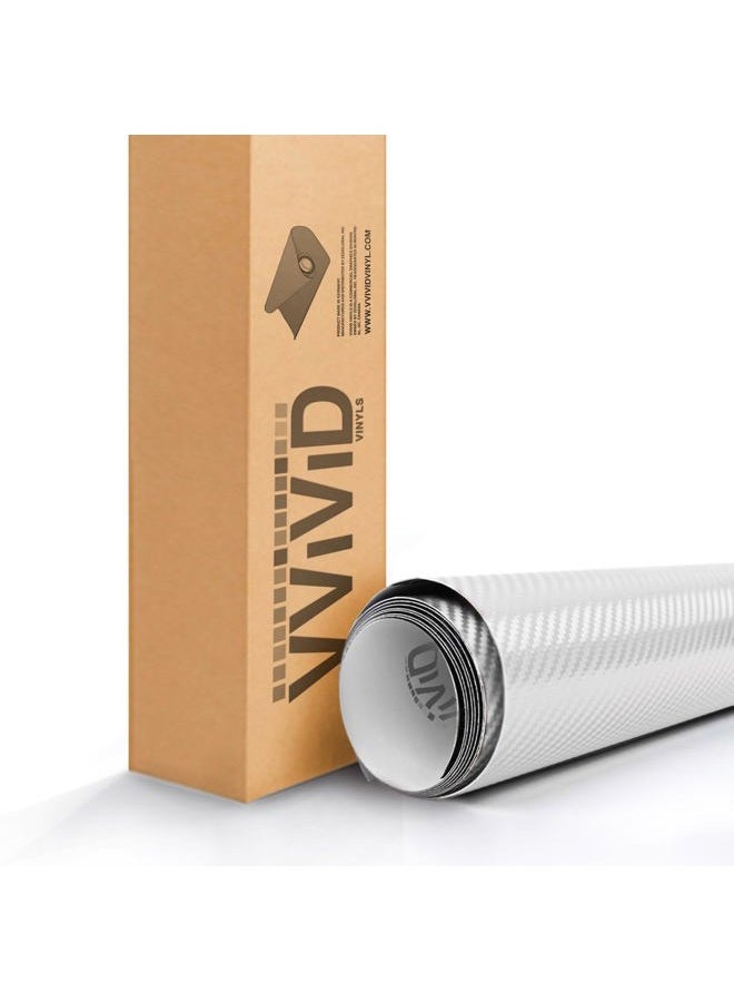 VViViD XPO White Carbon Fiber Car Wrap Vinyl Roll with Air Release Technology (3ft x 5ft) - Image 5