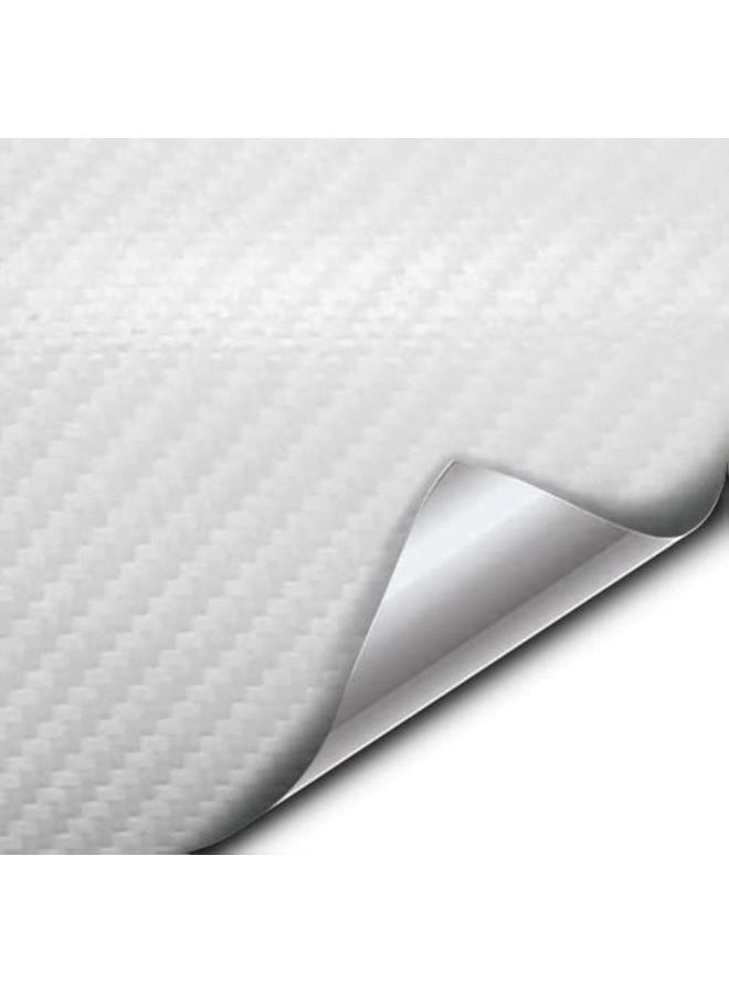 VViViD XPO White Carbon Fiber Car Wrap Vinyl Roll with Air Release Technology (3ft x 5ft) - Image 1