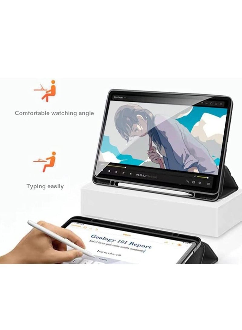 ELTRAZONE Soft Smart Case with Pencil Holder Foldable Stand Compatible with iPad 10.2 Inch 9th / 8th / 7th Generation 2021/2020 / 2019, iPad Air 3rd Generation, iPad Pro 10.5 Inch (Deep Navy Blue) - Image 4