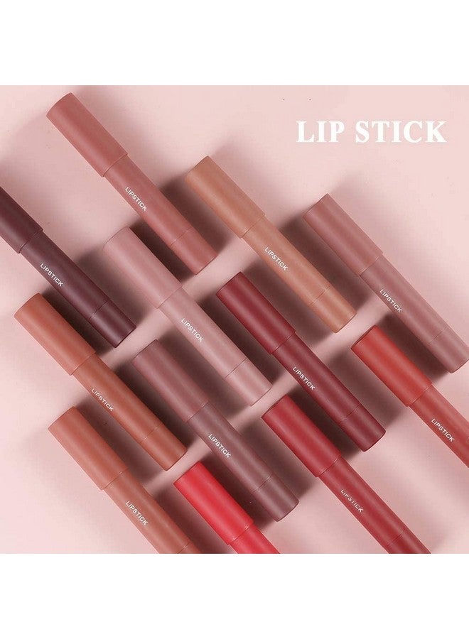 Ruby Face RUBYFACE 3 Colors Smooth Matte Crayon Lipstick Set, Long Lasting Matte Waterproof Not Fade Cream Lipstick Lip Makeup for Women (D - Strawberry) - Image 4