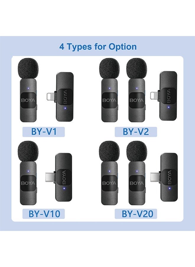 BOYA BY-V20 One-Trigger-Two 2.4G نظام ميكروفون لاسلكي متعدد الاتجاهات، ميكروفون صغير ذو طية صدر السترة، اقتران تلقائي ذكي لتقليل الضوضاء، استبدال نطاق نقل 50 متر لهواوي Samsung Type-C Android - pzsku/ZF1DCD2E97C454F1D914CZ/45/_/1723704083/33ac8813-e840-4566-a38e-20b6c9e59866