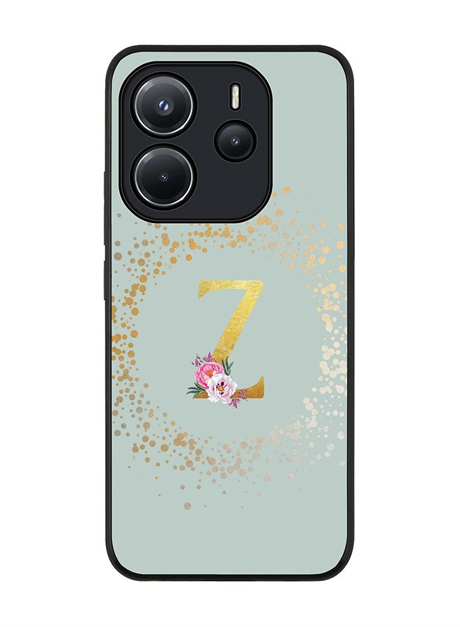 Stylizedd غطاء لجهاز Xiaomi Redmi Note 14 4G 4G، حماية كاميرا رفيعة، غطاء هاتف مقاوم للصدمات - تصميم مخصص مزخرف - Z (رمادي فاتح)  - Image 1