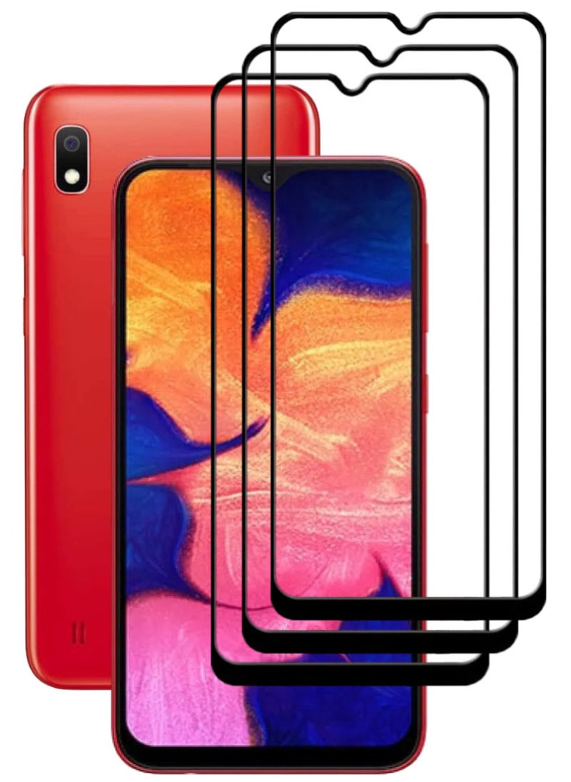 ACLIX 3 Pieces Antistatic ESD Dustproof Premium Quality High Definition Tempered Glass Screen Protector Designed For Samsung Galaxy A10 - Image 1