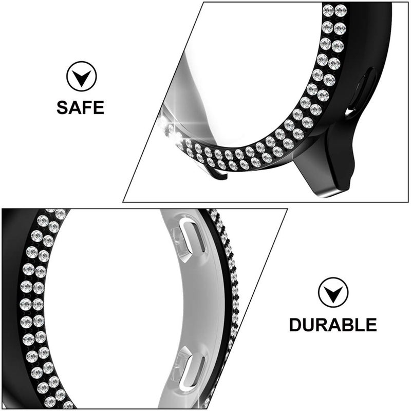 Black Lightweight Protective Case For Venu Decorative Watch Shell Easy Install Compatible Smartwatches - Image 4