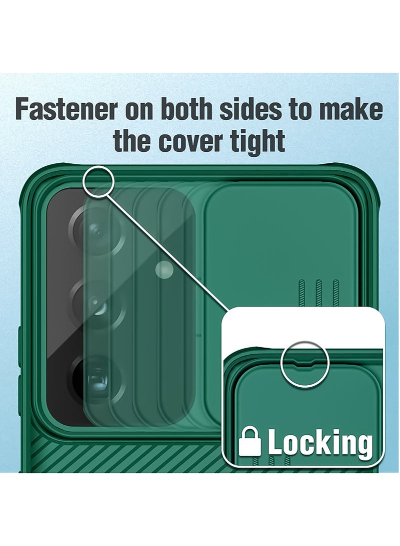 Nillkin Protective Case for Samsung Galaxy S23 FE 5G, TPU Shockproof Airbags Frame with Camera Lens Protection Slide Cover, PC Anti-Fingerprint Mobile Back Cover, 6.4-inch Slim Fit Phone Cases (Green) - Image 2