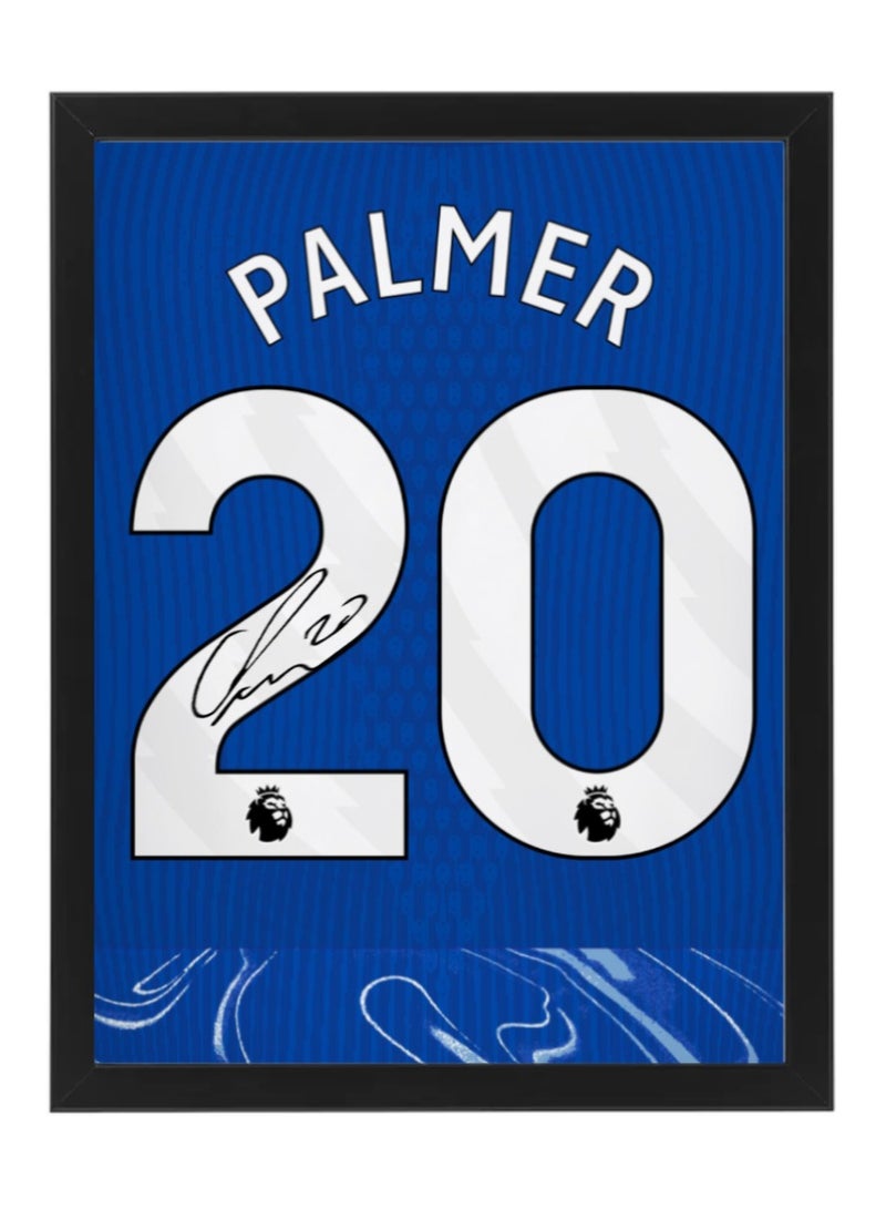 Boomah Accessories Cole Palmer Chelsea Shirt Autographed Framed Poster 50x40cm - Football Memorabilia, Soccer Collectible, Gift for Fans 