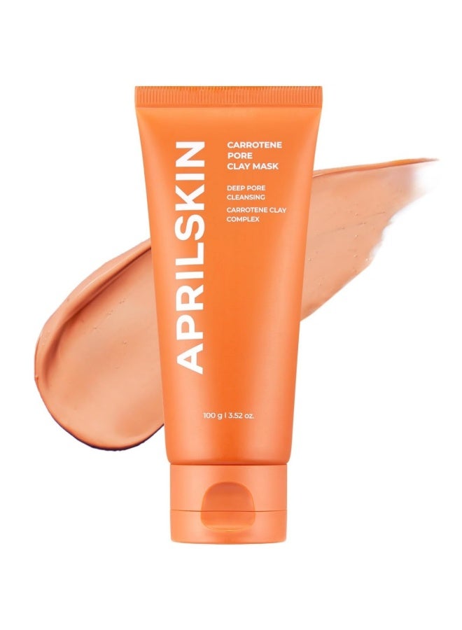 APRILSKIN Carrotene Pore Clay Mask | 3-Min Deep Pore Cleansing with Kaolin Clay & Carotene for Blackhead Removal & Pore Tightening 100g - Image 1