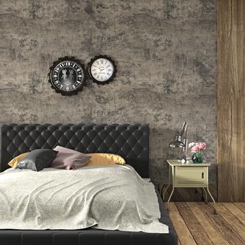 WESTICK 158x200 Extra Thick Gray Concrete Wallpaper Peel Stick Textured Concrete Contact Paper Removable Industrial Style Distressed Cement Vinyl Wallpaper for Bedroom Living Room Accent Walls - Image 1
