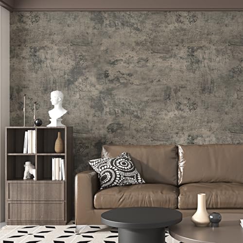 WESTICK 158x200 Extra Thick Gray Concrete Wallpaper Peel Stick Textured Concrete Contact Paper Removable Industrial Style Distressed Cement Vinyl Wallpaper for Bedroom Living Room Accent Walls - Image 3