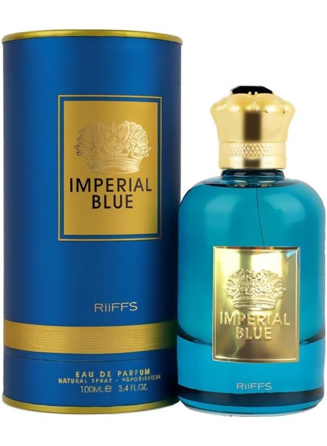 RiiFFS Imperial Blue Perfume For Men | Long-Lasting Eau De Parfum | Vibrant Refreshing Fragnance For Men | Suitable For Every Occassion, 100ml - Image 1