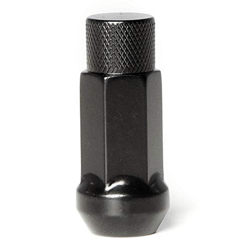 Circuit Performance Forged Steel Extended Hex Lug Nut for Aftermarket Wheels: 12x1.25 Black - 20 Piece Set + Tool - Image 2