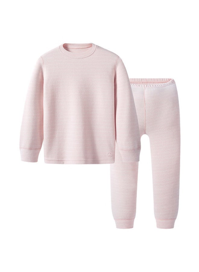 Threegun Kids A-class Soft Cotton Boys Girls High Neck Long Sleeve Long Pants Underwear Set - Image 1