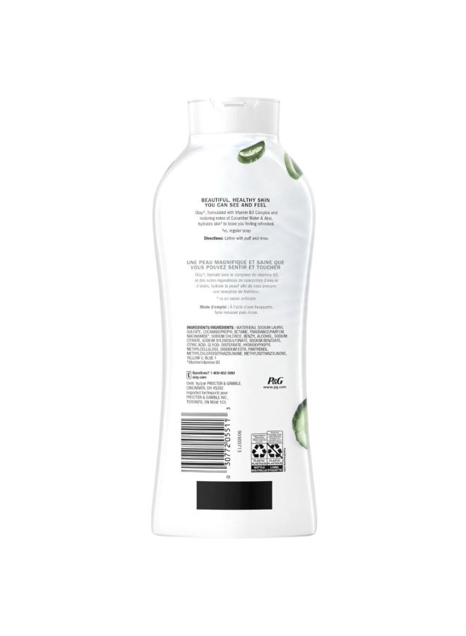 Olay Fresh Outlast Cucumber and Aloe Body Wash for Women, 23.6 fl. oz - Image 2